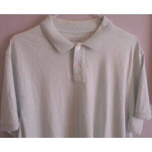 J. Crew Men's Polo Short Sleeve Light Blue Size XL 100% Cotton Lightweight